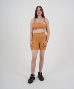Sports Bra and Shorts-Wide Straps Plain